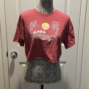 Hurley Women's Sunset Graphic Crop Top - Rose